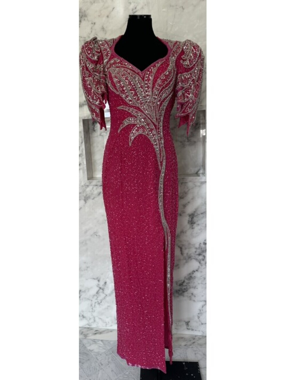 Vintage Alyce Design Women’s Dress Sequins Embroidered Evening Gown